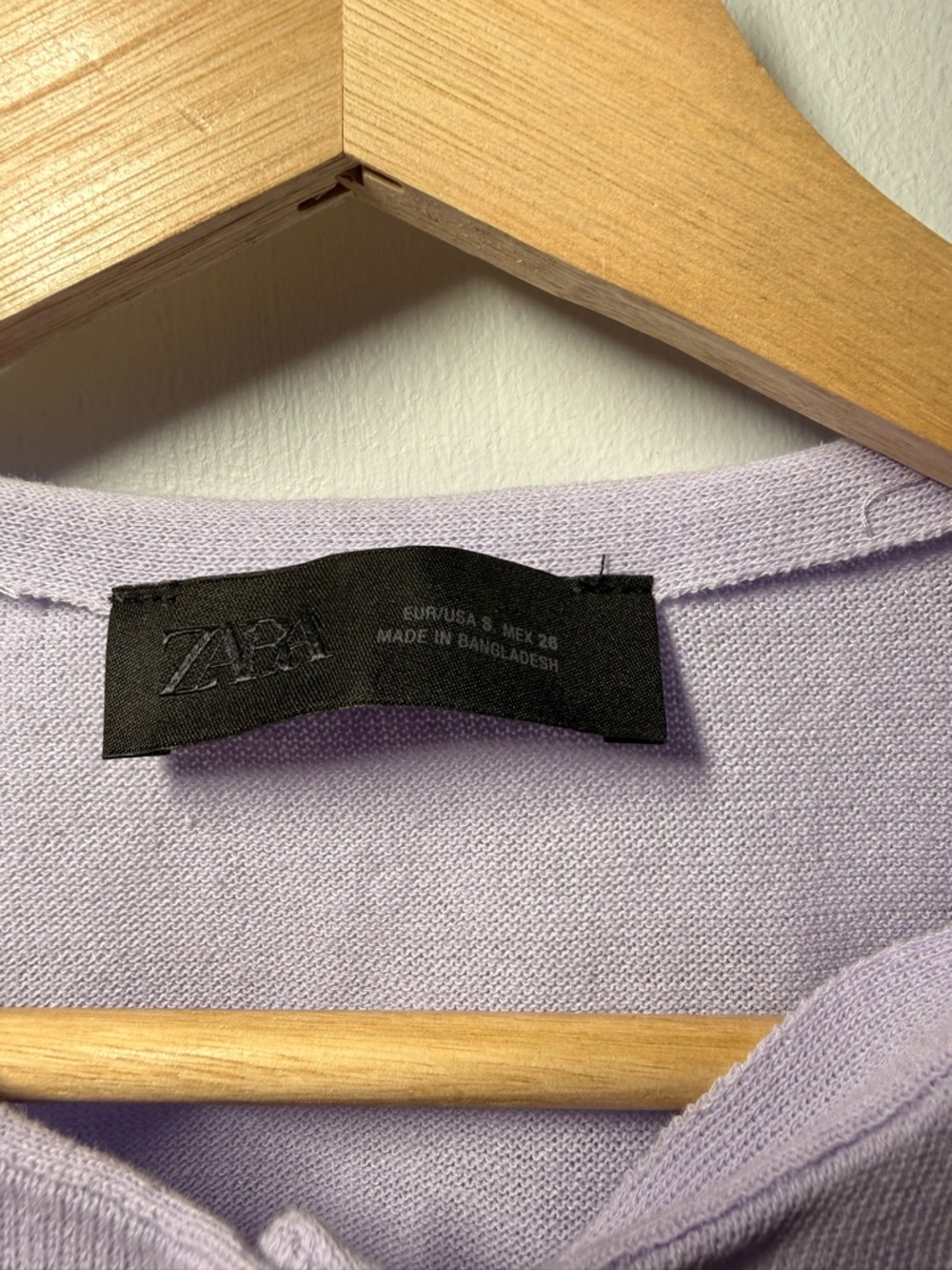 Zara Lavender Button-Up Cardigan Sweater size S - Picture 7 of 8
